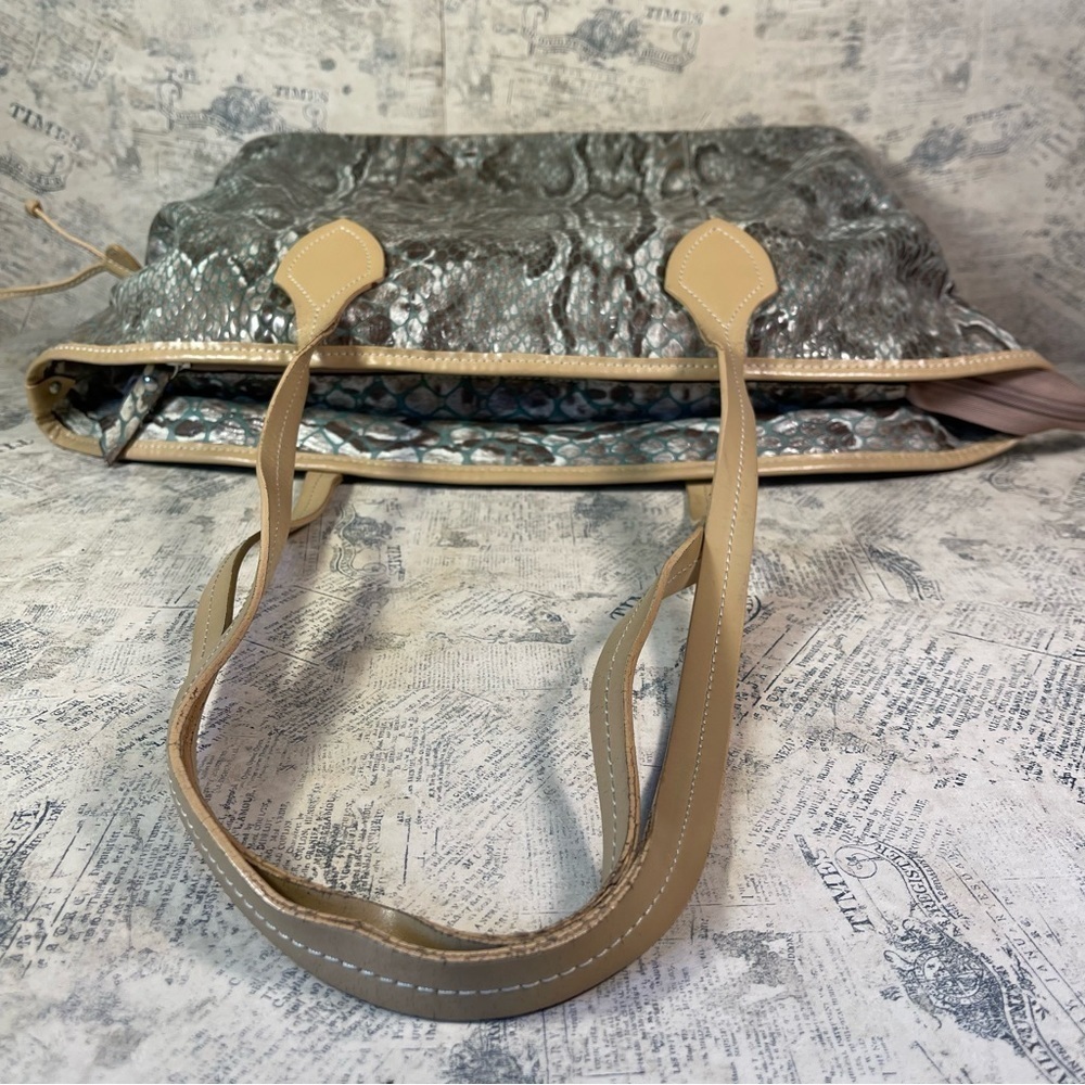 Roberta Gandolfi Leather Python Print Laced Sides… - image 6